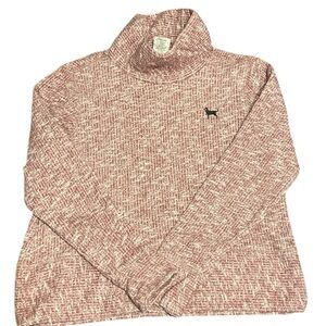 The Black Dog Pink Cowl Turtleneck Sweater with Chunky Knit and Relaxed Fit
BINC
